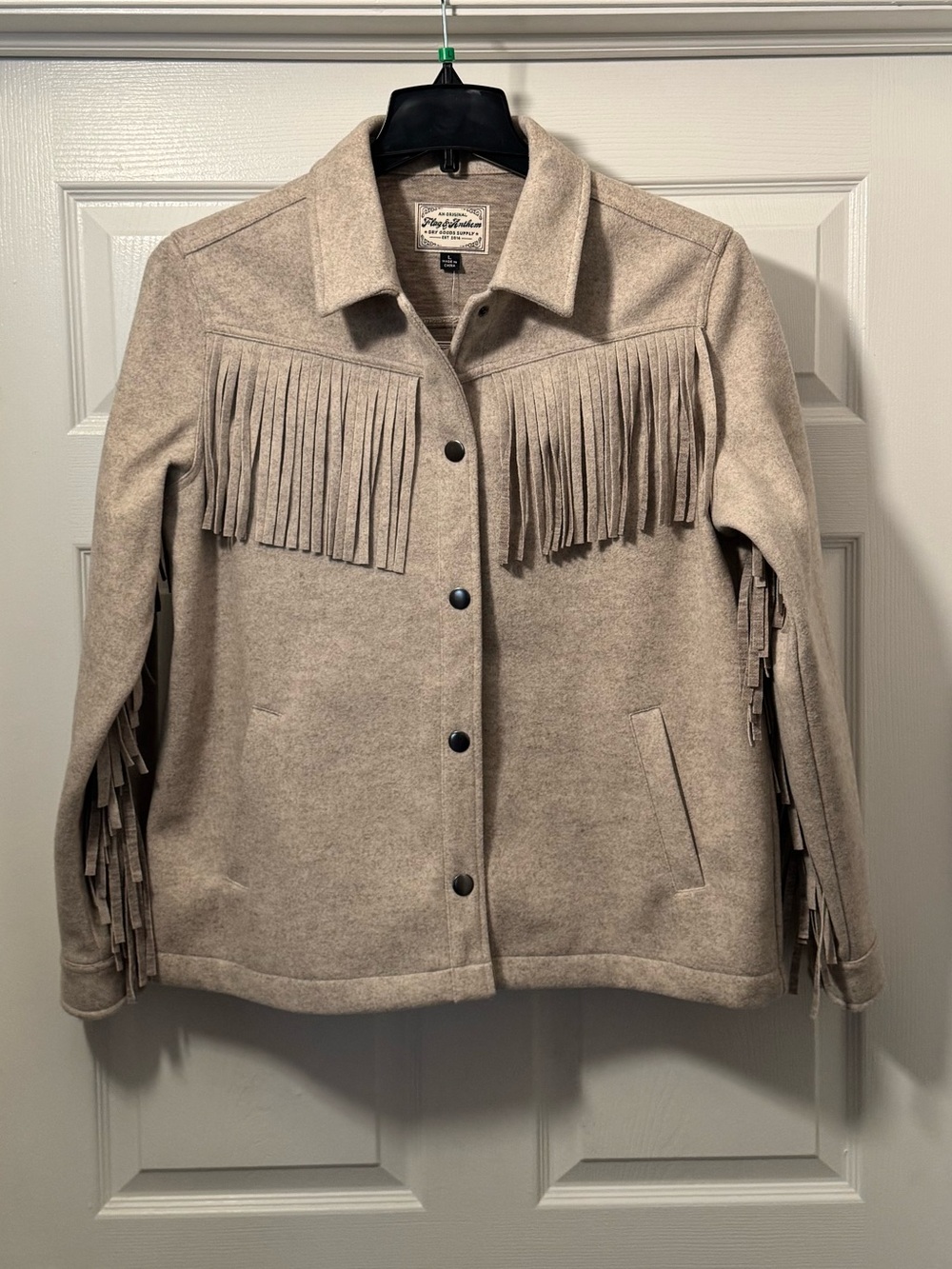 Fringe Button-Front Jacket